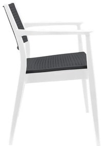 Καρέκλα Best Fylliana Λευκό - Ανθρακί 57,5x55x80 εκ. 57.5x55x80 εκ.