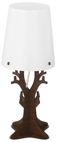 Επιτραπέζιο Φωτιστικό - Πορτατίφ 49368 Brown - White Huntsham Eglo Metal,Wood
