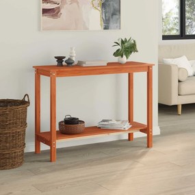 vidaXL Τραπέζι κονσόλας Κερωμένο Καφέ 110 x 40 x 80 εκ Στερεό πεύκο