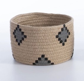 Καλάθι Διακοσμητικό Alemao D:22X14 Natural-Grey Nef-Nef Homeware Jute