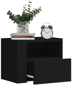 vidaXL Κομοδίνα Επιτοίχια 2 τεμ. Μαύρα 45x30x35 εκ.