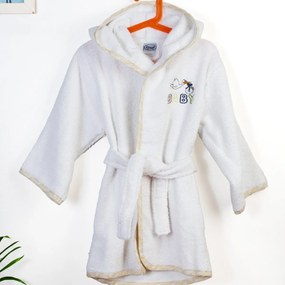 Βρεφικό Μπουρνούζι Dimcol Stork 193 White-Yellow Λευκό No02