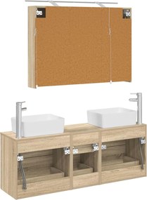 vidaXL Σετ Επίπλων Μπάνιου 4 pcs Sonoma Δρυς