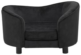 Καναπές - Κρεβάτι Σκύλου Μαύρος 69 x 49 x 40 εκ. Βελουτέ - Μαύρο