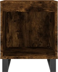 vidaXL Κομοδίνα 2 τεμ. Καπνιστή Δρυς 40 x 35 x 50 εκ. Επεξεργ. Ξύλο