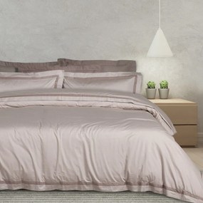 Παπλωματοθήκη Executive 1700 (Σετ 3τμχ) Taupe Das Home Υπέρδιπλo 220x240cm 100% Βαμβακοσατέν