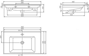 Cerastyle Arte 067300 65x45 - Νιπτήρας μπάνιου