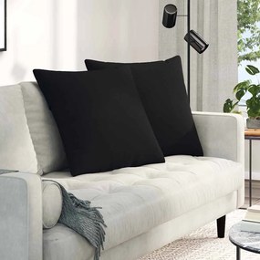 vidaXL Μαξιλάρι Καναπέ 2 pcs Μαύρο 60 x 60 cm ύφασμα