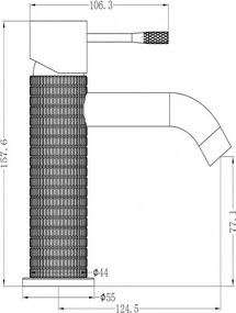 Sparke Miratto 01 Black Matt - Μπαταρία νιπτήρα