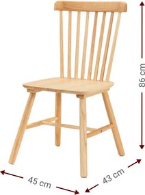 Καρέκλα Chester-Fusiko (4) τεμάχια