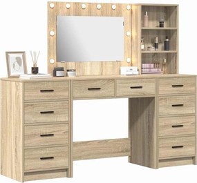 vidaXL Τραπέζι περιποίησης 3 pcs Δρύς Sonoma Επεξεργασμένο ξύλο