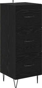 vidaXL Highboard Μαύρη Οξυά 34,5 x 34 x 90 εκ. Επεξεργασμένο ξύλο