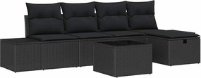 vidaXL Σετ Καναπέ με μαξιλάρι 5 pcs συνθετικό ρατάν