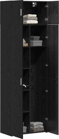 vidaXL Ντουλάπι αποθήκευσης 3 pcs Μαύρη Οξυά
