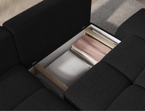 Γωνιακός Καναπές Vitalo-Μαύρο-Αριστερή