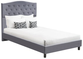 Κρεβάτι Ημίδιπλο ArteLibre JUNIPER Γκρι Ύφασμα Για Στρώμα 120x200cm