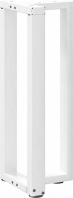 vidaXL Πόδια Κονσόλας σε Σχήμα Τ, 2 τεμ. Λευκά 25x28x(72-73) εκ. Ατσάλι