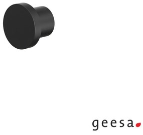 GEESA Opal Άγκιστρο Μπάνιου Μονό με Βίδες Φ2,5εκ Black Matt