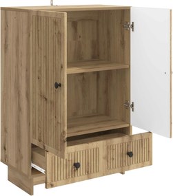 vidaXL Πλαϊνό γραφείο Τεχνίτικη Δρυς 66 x 34,5 x 95 εκ.