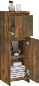 vidaXL Ντουλάπι Μπάνιου Καπνιστή Δρυς 30x30x95 εκ. Επεξεργασμένο Ξύλο