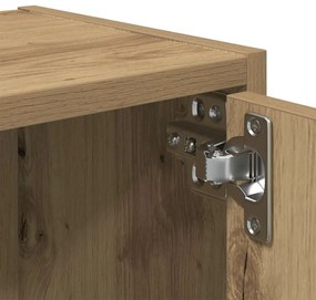 Βιβλιοθήκη Αρτισιανή Δρυς 40x24x77 εκ. Επεξ. Ξύλο - Καφέ
