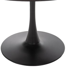 ΤΡΑΠΕΖΙ ΤΡΑΠΕΖΑΡΙΑΣ ROLLO HM9422.12 ΣΤΡΟΓΓΥΛΟ BLACK MARBLE Φ120x74Yεκ.