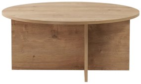 Τραπεζάκι σαλονιού Soleil Megapap χρώμα sapphire oak Ø90x40εκ.