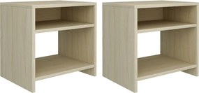 vidaXL Κομοδίνα 2 τεμ. Sonoma Δρυς 40 x 30 x 40 εκ. από Επεξ. Ξύλο