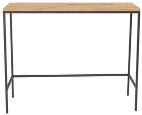 Κονσόλα Canvas 706CLN1111 100x30x80cm Pine-Black Μελαμίνη,Μέταλλο