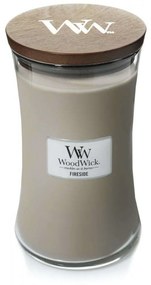 Κερί Αρωματικό Σε Βάζο Fireside L 93106E 10,2x10,2x17,8cm Grey WoodWick Wax