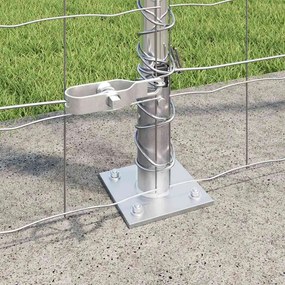 vidaXL Ευρωπαϊκός Φράκτης με Σκυρόδετη Βάση 10 x 1,4 μ Ασημί Δίχτυ