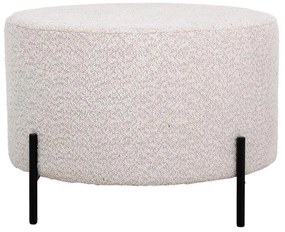Σκαμπό στρόγγυλο Fylliana Kristal Κρεμ 60x40 εκ. 60x60x40 εκ.