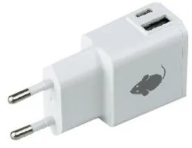 Wall Adapter Dual USB/USB-C Οικιακός φορτιστής 2,4A GreenMouse λευκό - 46956591-46956591-Λευκό 46956591