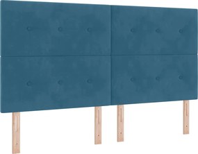 vidaXL LED κεφαλάρι με φώτα λωρίδας LED Μπλε 180 cm Πολυεστέρας