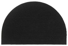 Πατάκι Εισόδου Ημικυκλικό Μαύρο 60x90εκ Θυσανωτός Κοκοφοίνικας - Μαύρο