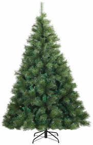 vidaXL Τεχνητό Χριστουγεννιάτικο Δέντρο Πράσινο 210 cm ΠΕ και PVC