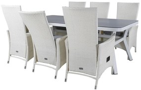 Σετ Τραπέζι και καρέκλες Dallas 2384, Spraystone, Πλαστικό ψάθινο, Μαξιλάρι καθίσματος: Ναι | Epipla1.gr
