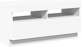 vidaXL Έπιπλο Τηλεόρασης με LED Λευκό 80 x 35 x 40 εκ.