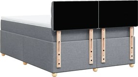 vidaXL Κρεβάτι Boxspring με Στρώμα Αν. Πράσινο 160x200εκ Υφασμάτινο