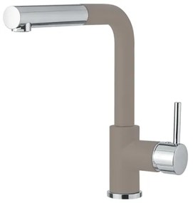 Armando Vicario Fluo 18580 Granite Croma ψηλή Μπαταρία Κουζίνας Με αποσπώμενο Περιστρεφόμενο Ρουξούνι και Συρόμενο Ντους