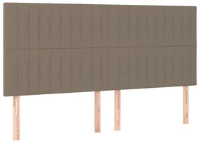 vidaXL Κεφαλάρι Κρεβατιού Μπεζ 160x5x118/128 εκ. Ύφασμα