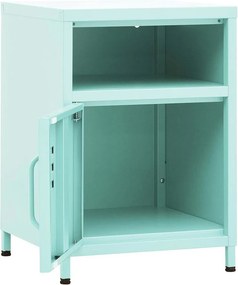 vidaXL Κομοδίνο Χρώμα Μέντας 35 x 35 x 51 εκ. από Ατσάλι