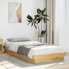 vidaXL Πλαίσιο κρεβατιού χωρίς στρώμα 80x200 cm Ξύλο μασίφ δρυός