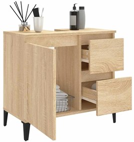 vidaXL Ντουλάπι Μπάνιου Sonoma Δρυς 65x33x60 εκ. Επεξεργασμένο Ξύλο