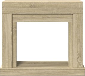 vidaXL Πλαίσιο Τζακιού Sonoma Δρυς 100x30x87,5 εκ. από Επεξ. Ξύλο