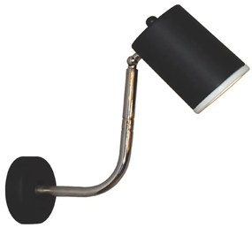 Φωτιστικό Τοίχου - Απλίκα HL-3552-1 77-3950 Molly Nickel & Black Homelighting Metal