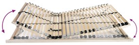 vidaXL Βάση κρεβατιού με λάμες Καστανό 80 x 190 cm Ξύλο και Πλαστικό