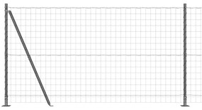 vidaXL Euro Fence Σετ 2 Γκρι Ατσάλι 25 x 1.2 μ Ανθεκτικός