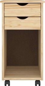 VidaXL Κινητό Ντουλάπι MOSS 34 x 39 x 65,5 cm Στερεό πεύκο Καφέ