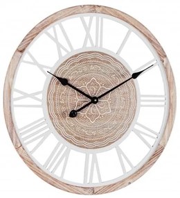 Ρολόι Τοίχου Ticking Καφέ - Λευκό 60x4,5 εκ.